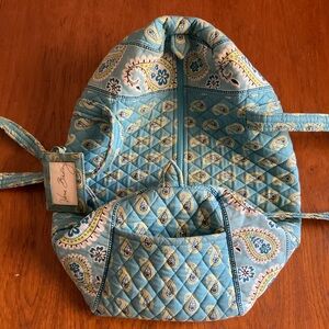 Vera Bradley Paisley Quilted Tote in Teal and Yellow